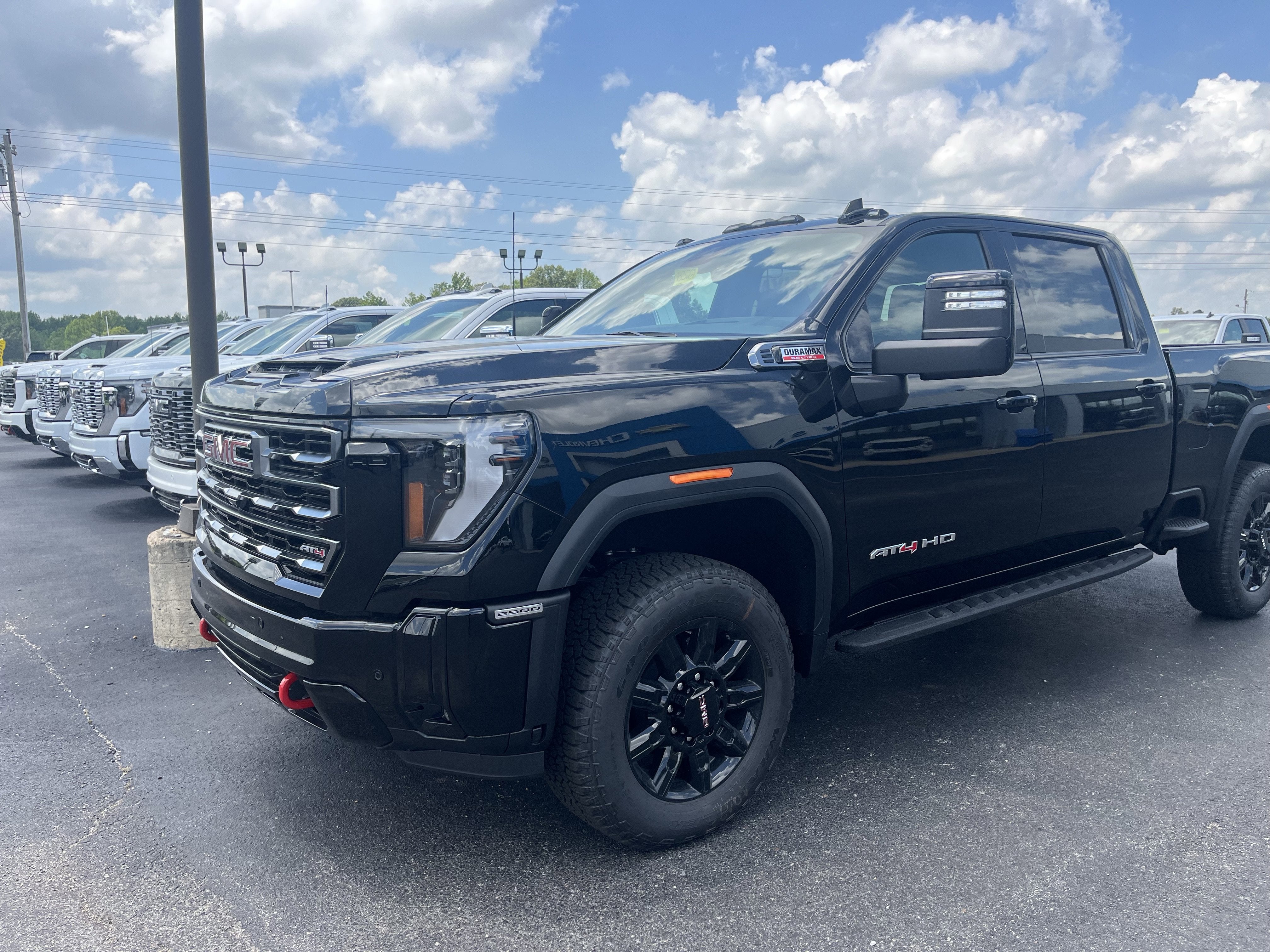 2026 GMC Sierra 2500 HD AT4 in Onyx Black — front three-quarter view