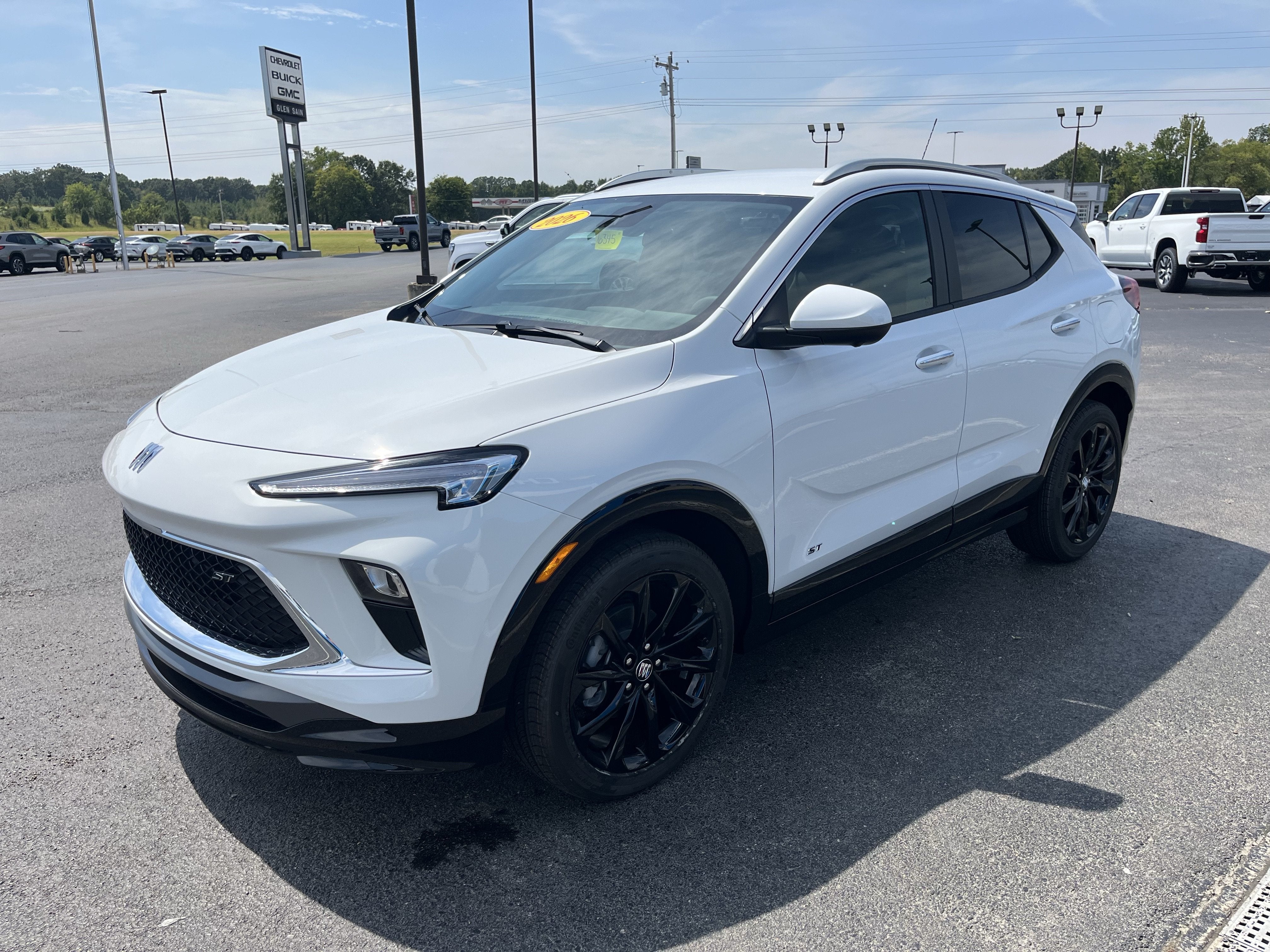 2026 Buick Encore GX Sport Touring in Summit White — front three-quarter view