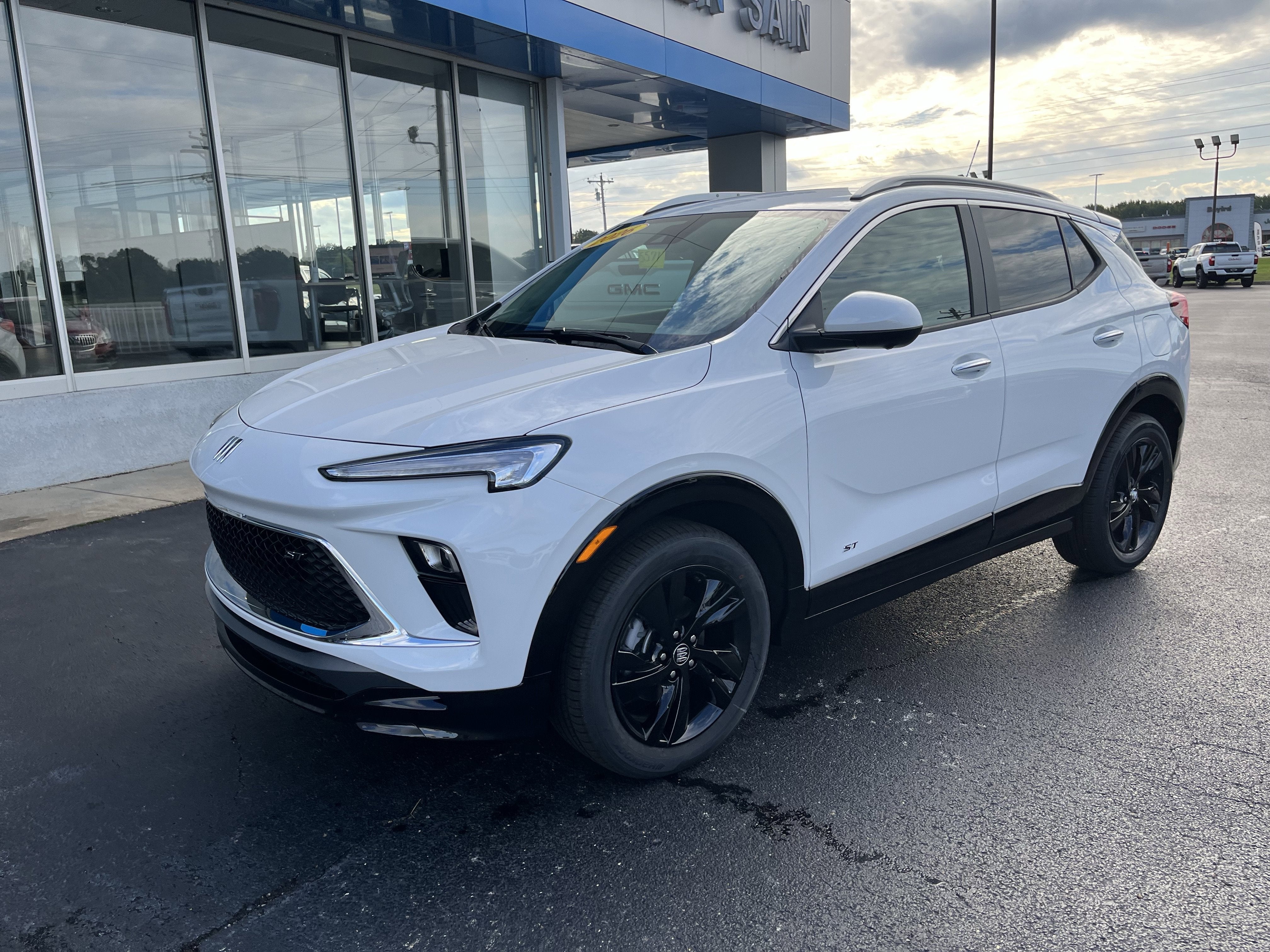 2026 Buick Encore GX Sport Touring in Summit White — front three-quarter view