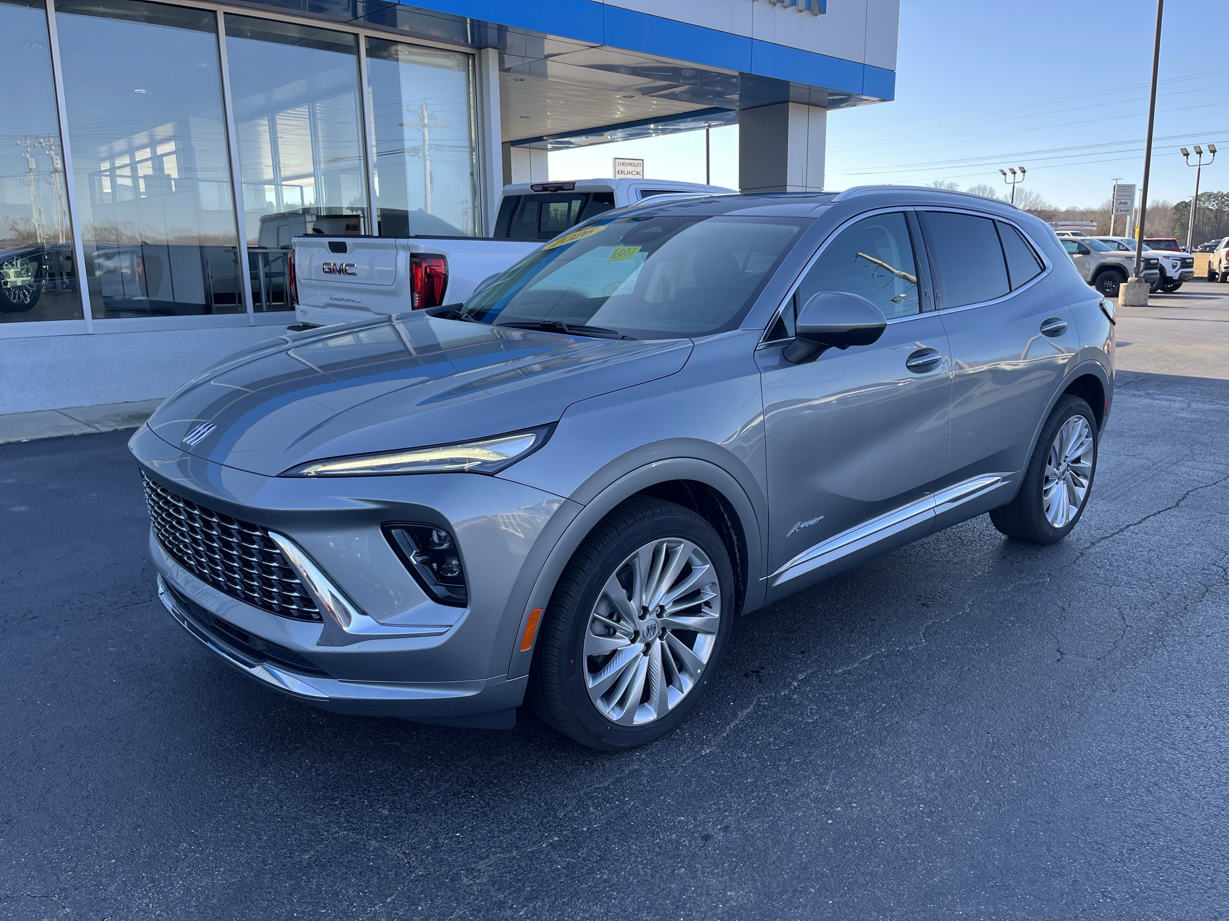 2026 Buick Envision Avenir in Moonstone Gray Metallic — front three-quarter view